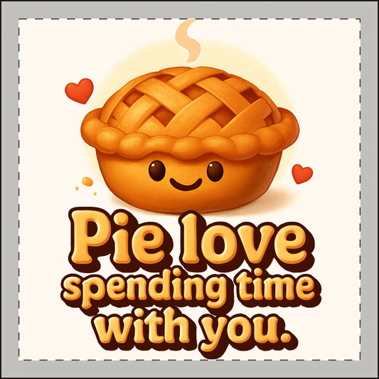 Pie Love Spending Time With You Plush Keychain