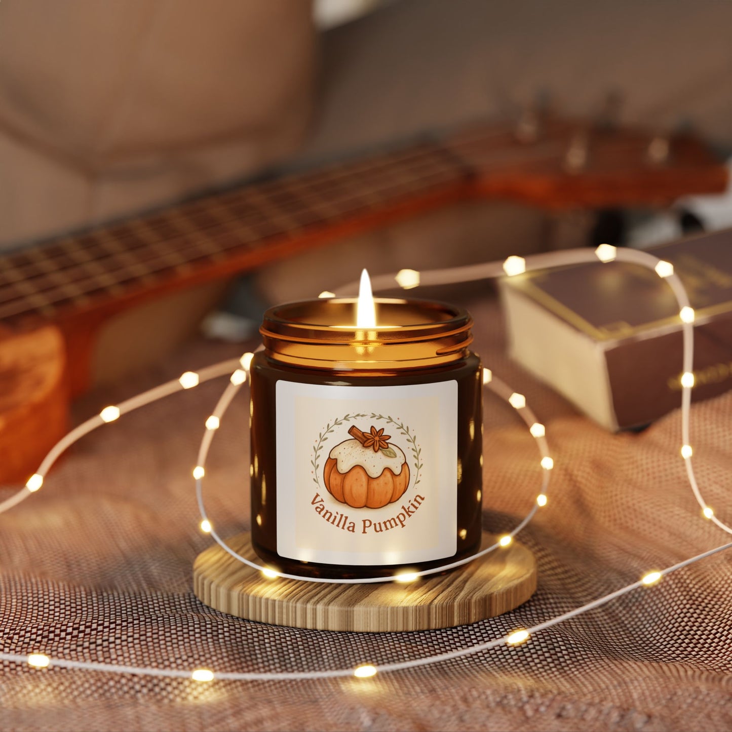 Vanilla Pumpkin Soy Candle (Multi-Size, Amber Jar)