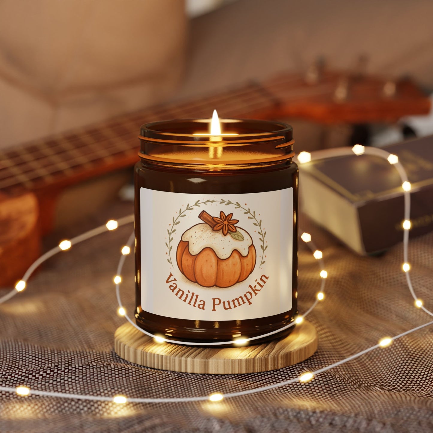 Vanilla Pumpkin Soy Candle (Multi-Size, Amber Jar)