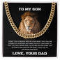 To My Son | I Love You To The Moon & Back -- Cuban Link Chain
