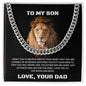 To My Son | I Love You To The Moon & Back -- Cuban Link Chain