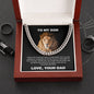 To My Son | I Love You To The Moon & Back -- Cuban Link Chain