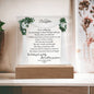 To My Daughter | I Will Love You Forever - Square Acrylic Plaque!