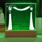 To My Daughter | I Will Love You Forever - Square Acrylic Plaque!