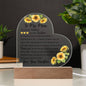 To My Mom | You Are My Sunshine - Printed Heart Acrylic Plaque