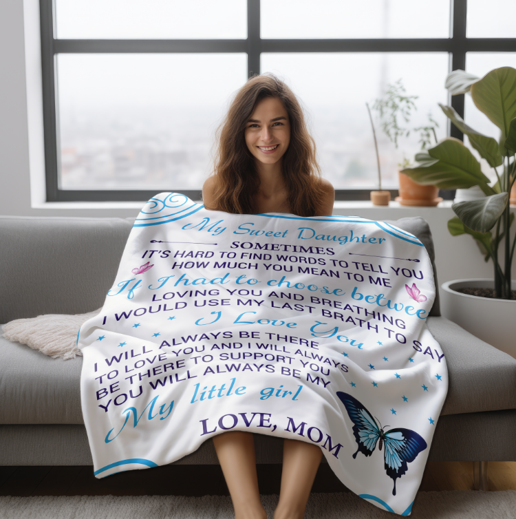 To My Sweet Daughter | FLM Arctic Fleece Blanket 50x60