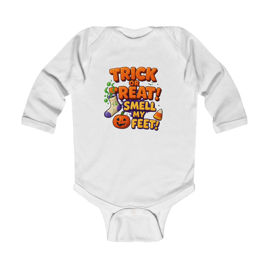 Baby Trick or Treat Smell My Feet Long Sleeve Bodysuit