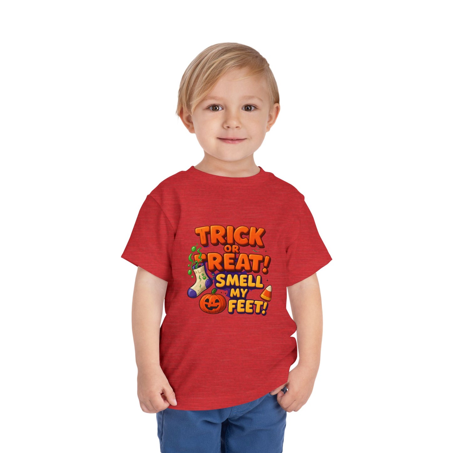 Toddler Trick or Treat Smell My Feet  Short Sleeve Tee