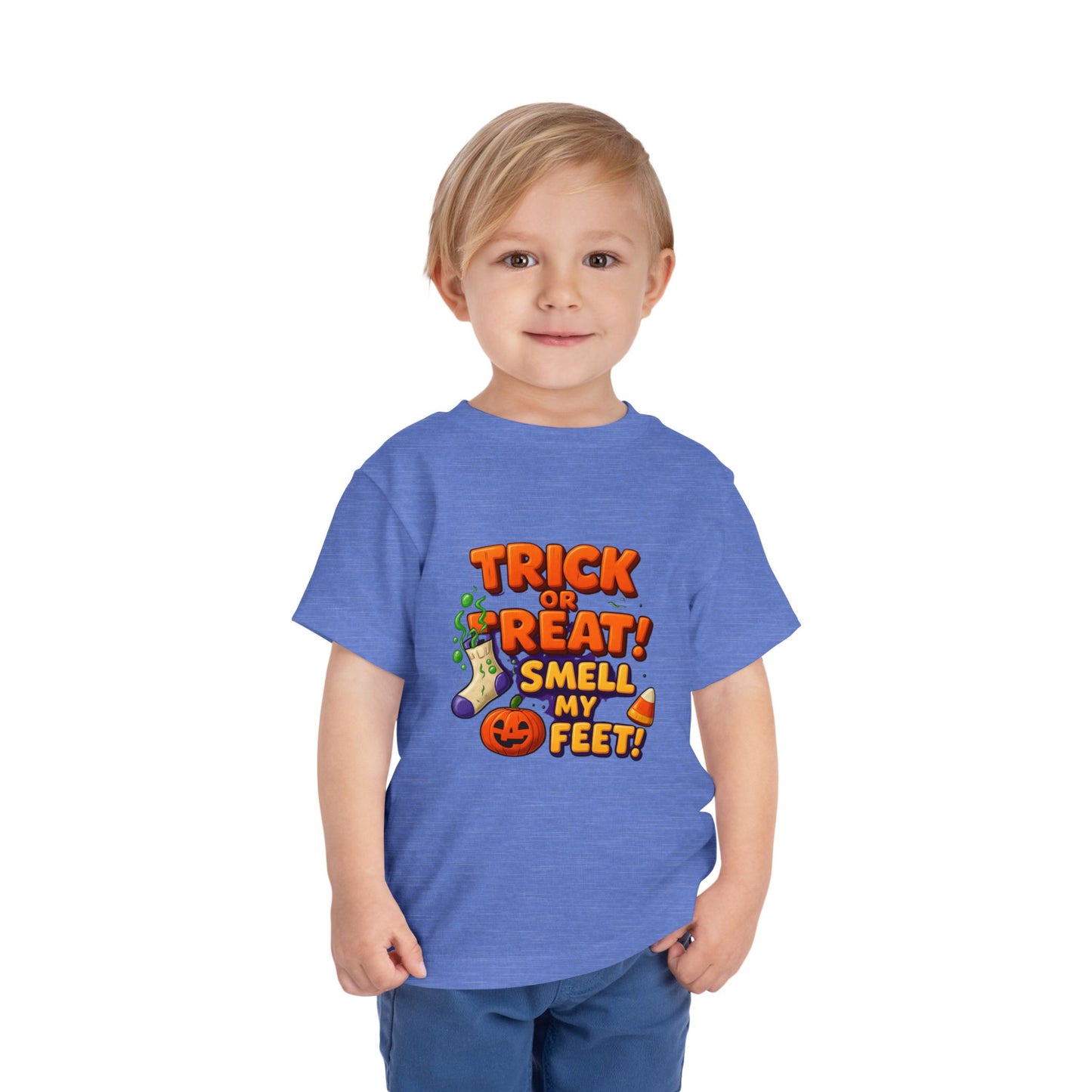 Toddler Trick or Treat Smell My Feet  Short Sleeve Tee