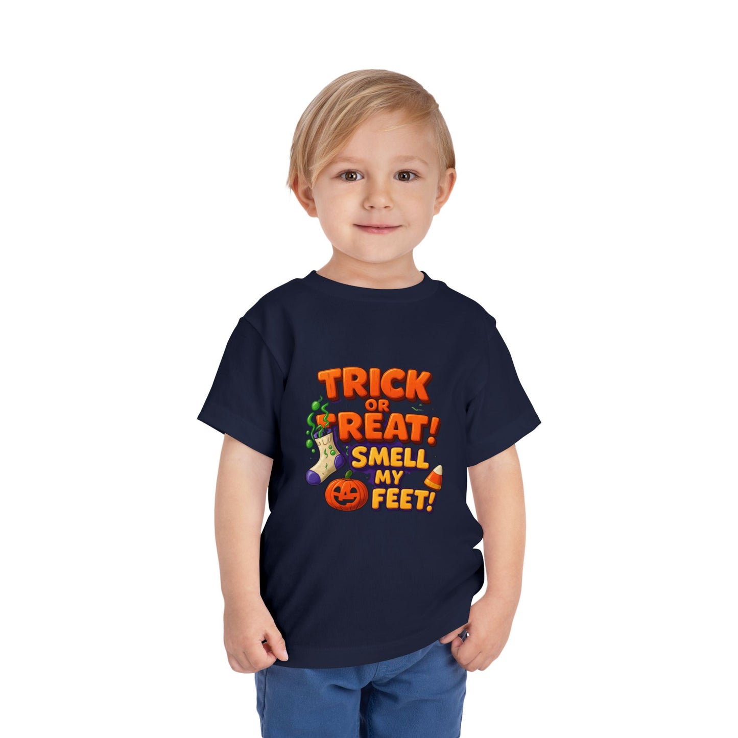 Toddler Trick or Treat Smell My Feet  Short Sleeve Tee