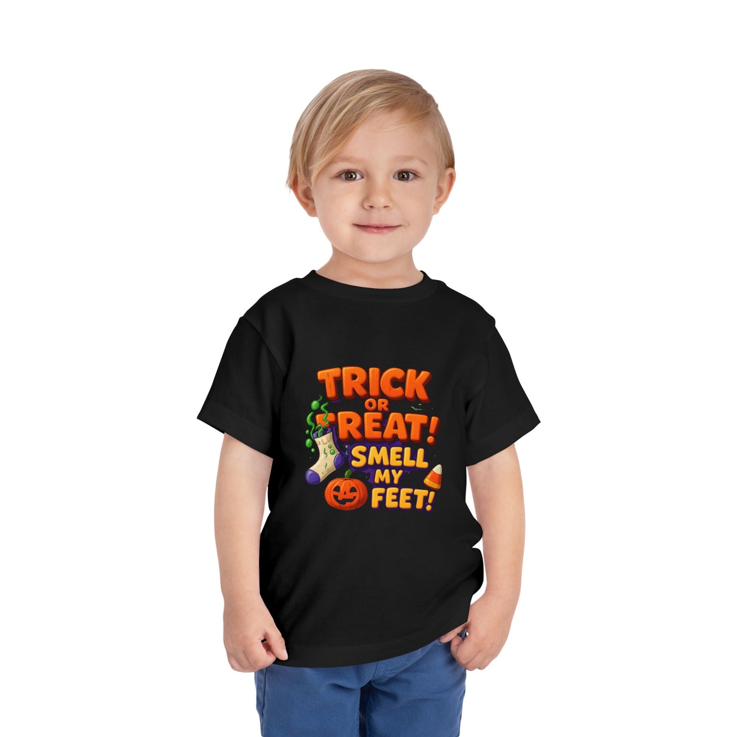 Toddler Trick or Treat Smell My Feet  Short Sleeve Tee