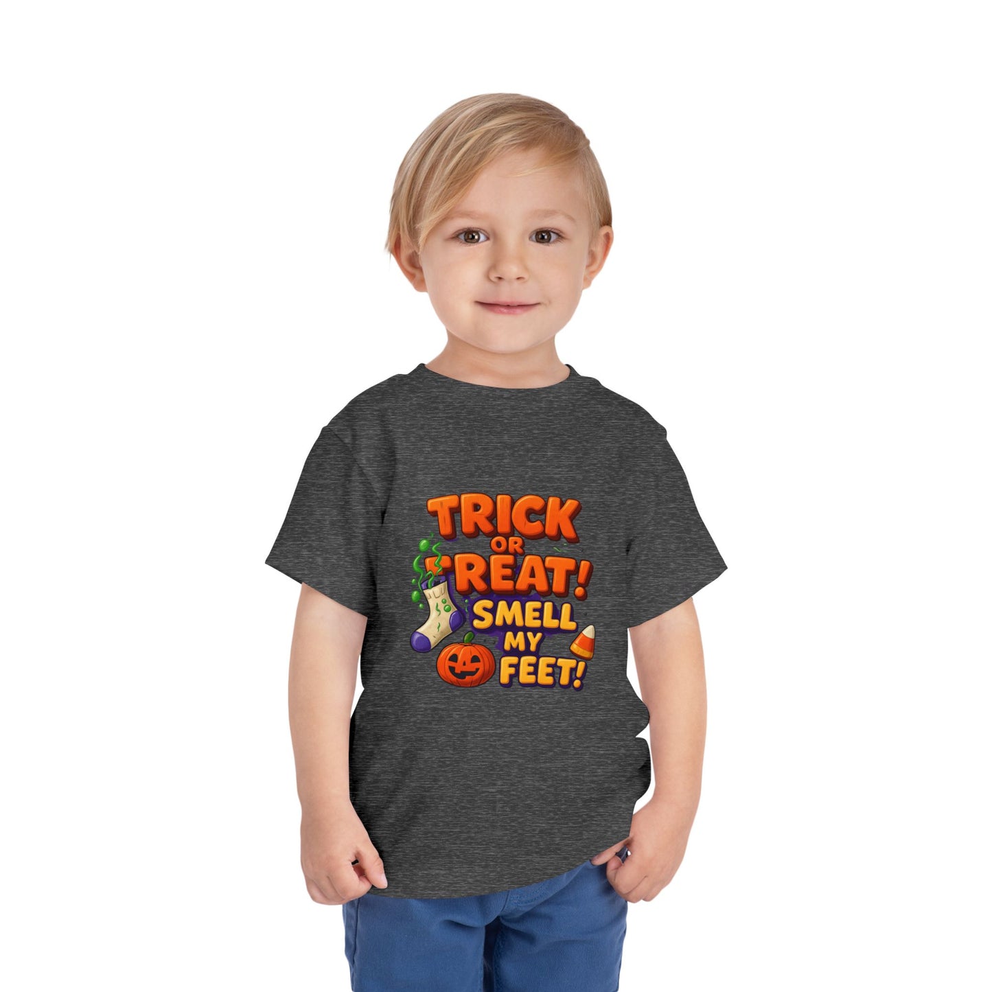 Toddler Trick or Treat Smell My Feet  Short Sleeve Tee