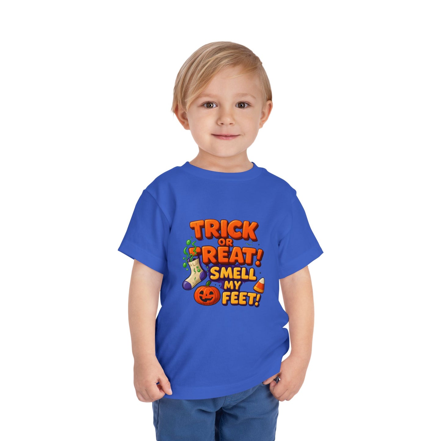 Toddler Trick or Treat Smell My Feet  Short Sleeve Tee