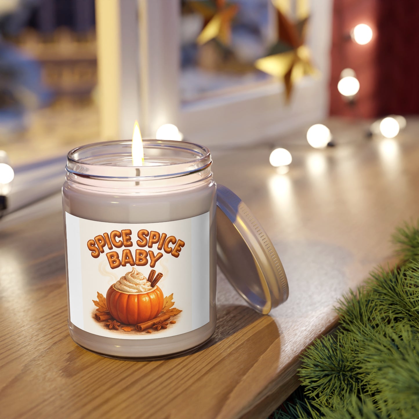 Spice Spice Baby Soy Candles with White Lid, 9oz