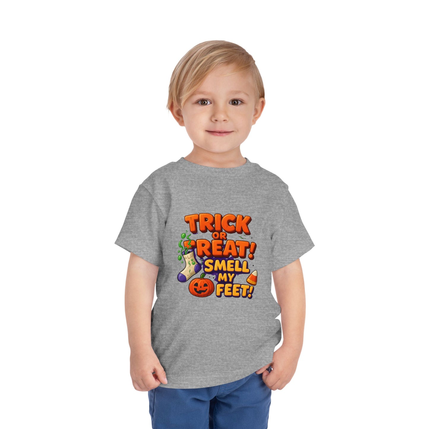 Toddler Trick or Treat Smell My Feet  Short Sleeve Tee