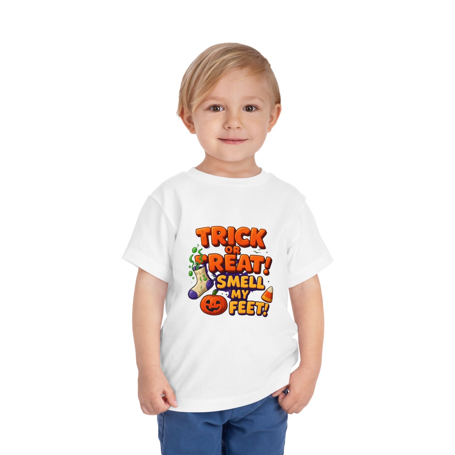 Toddler Trick or Treat Smell My Feet  Short Sleeve Tee