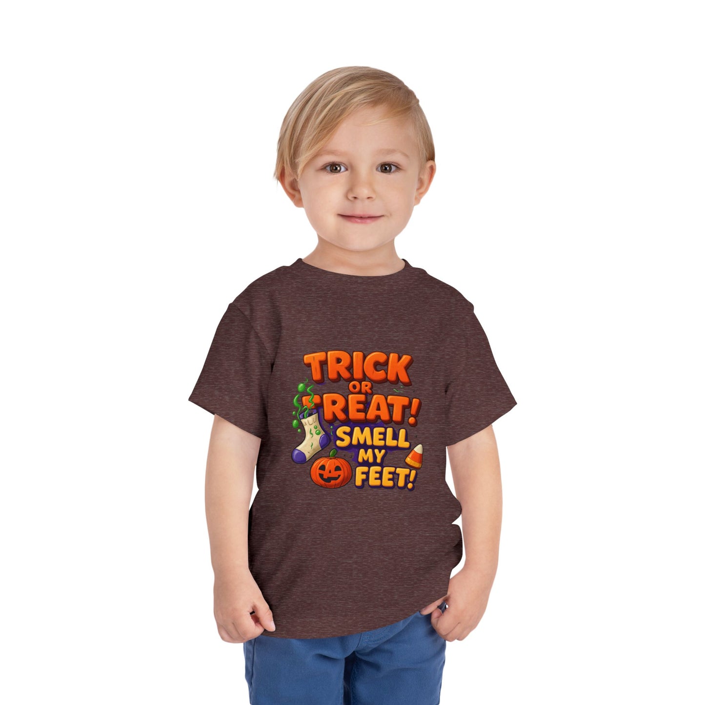Toddler Trick or Treat Smell My Feet  Short Sleeve Tee
