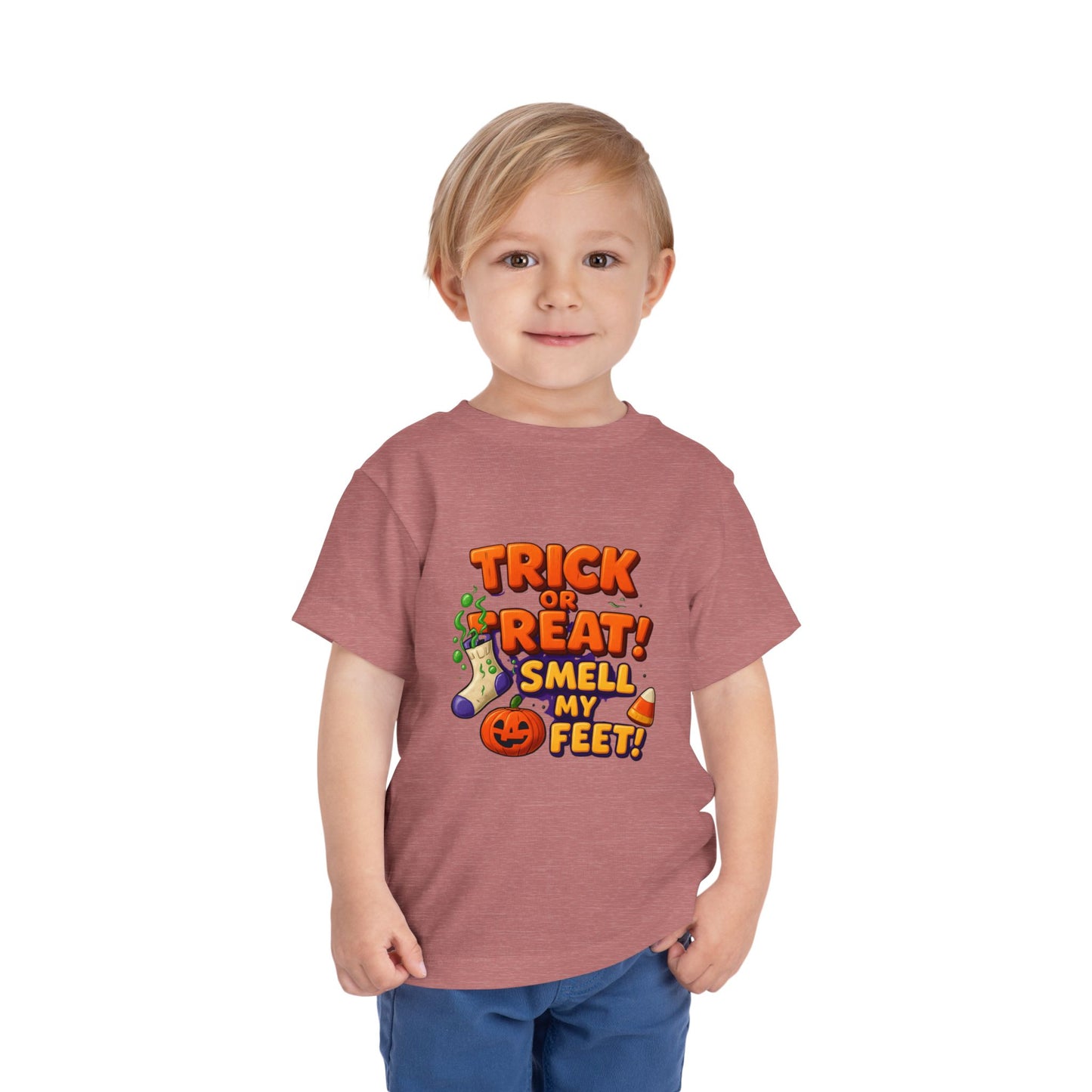 Toddler Trick or Treat Smell My Feet  Short Sleeve Tee