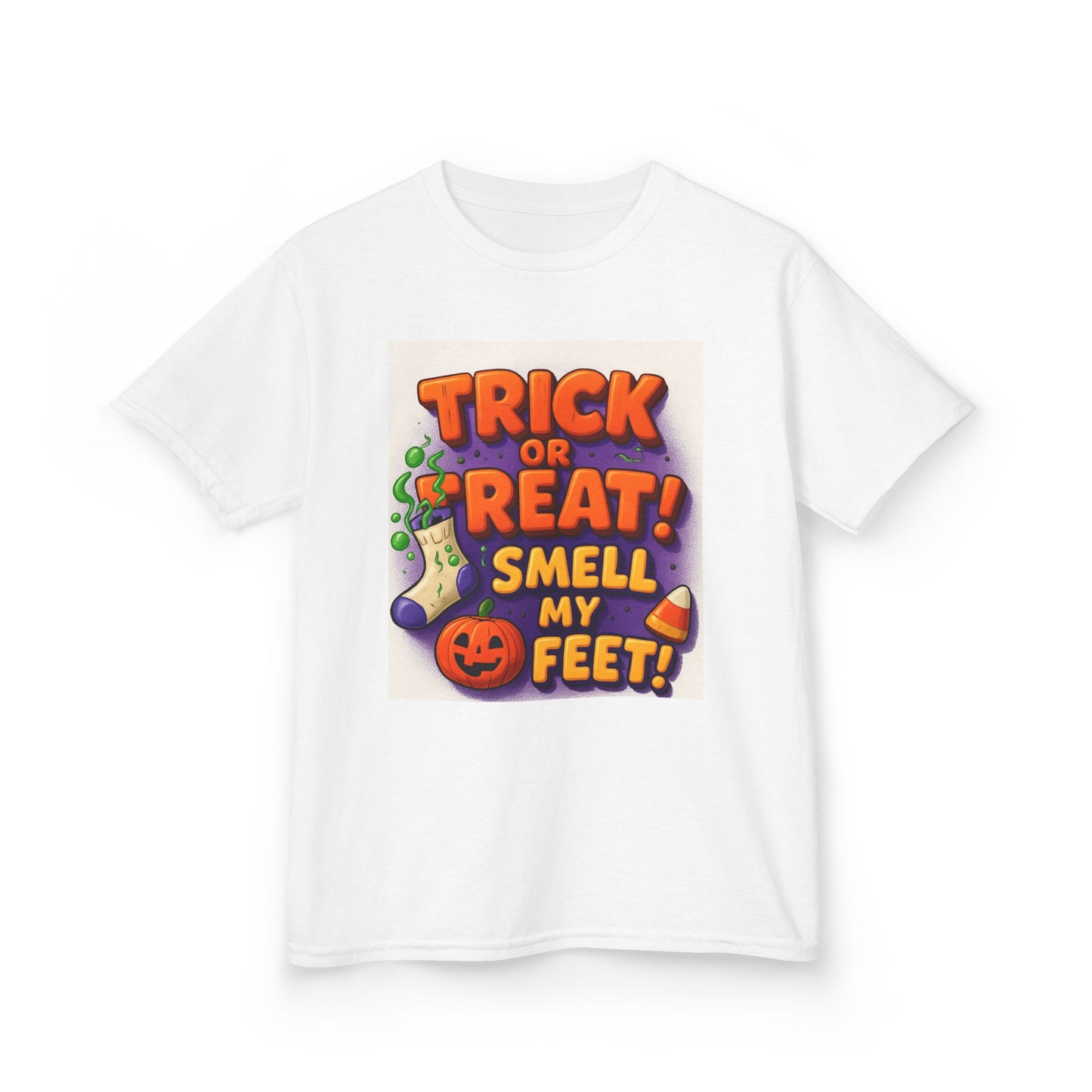 "Trick or Treat! Smell My Feet." Kids Heavy Cotton™ Tee